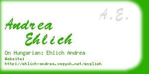 andrea ehlich business card